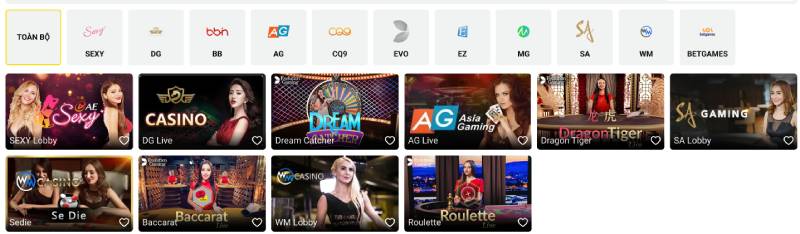 Casino trực tuyến – Live dealer sắc nét, chuẩn casino Vegas