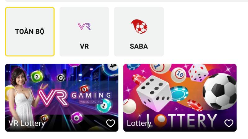 Xổ số – Table game – Game dân gian & mini game